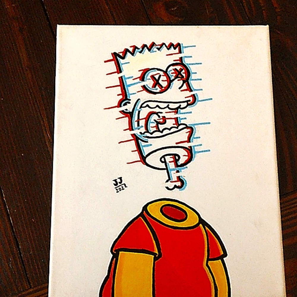 Bart simpson glitch painting
